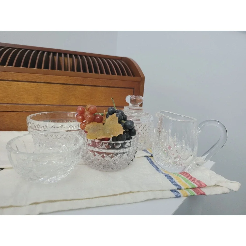 Vintage Galway Crystal Renmore Irish Lead Cut‎ Crystal Tableware Set 5pc Creamer